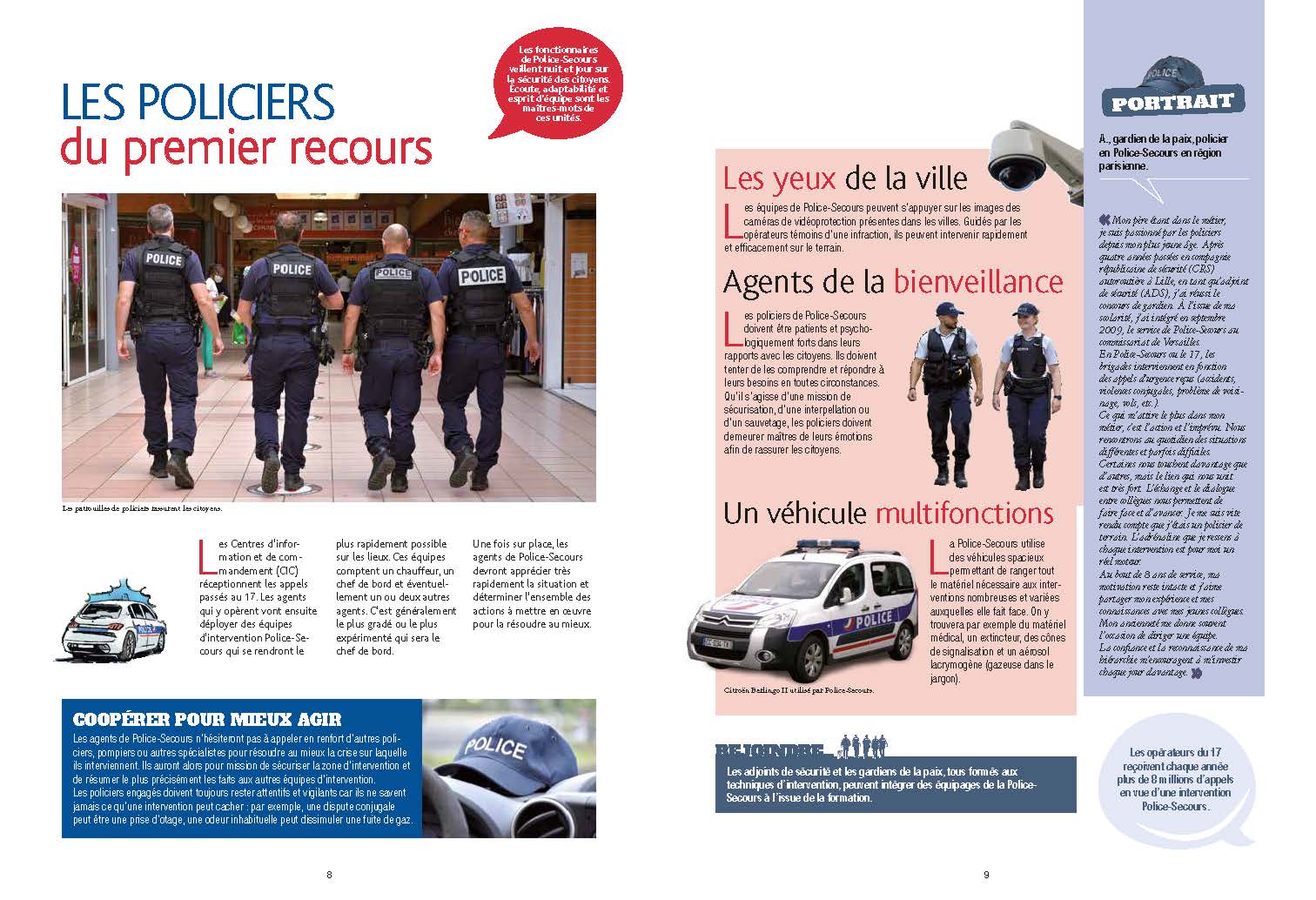 Police - Les métiers en BD - Éditions Petit à Petit